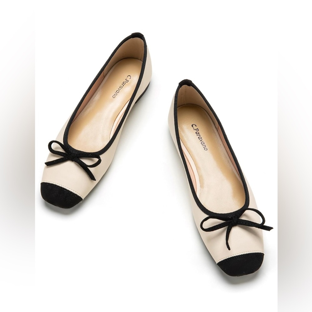 C.Paravano Ballet Flat for Womens Slip On Women's Flats | Square Toe Dress Shoes